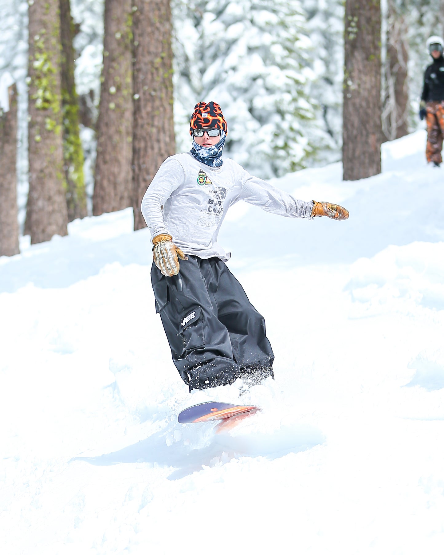 White CORTEX Baggy Snow Pants